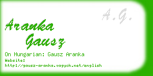 aranka gausz business card